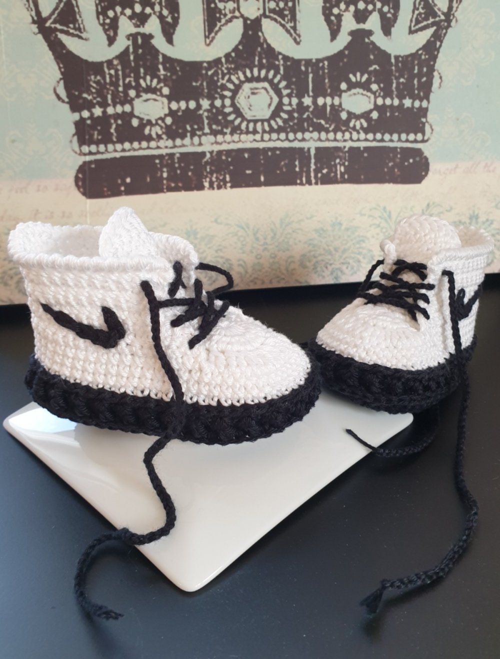 Baby Häkelschuhe / Häkelsneakers / Basketballschuhe Neu
