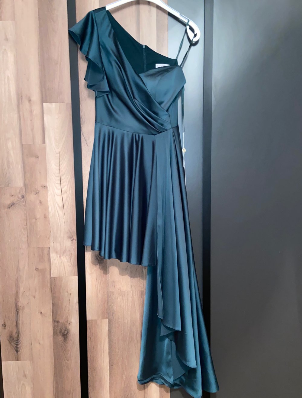 viviry asymmetrisches ohne shoulderdress, smaragdgrün, Größe 34. NEU