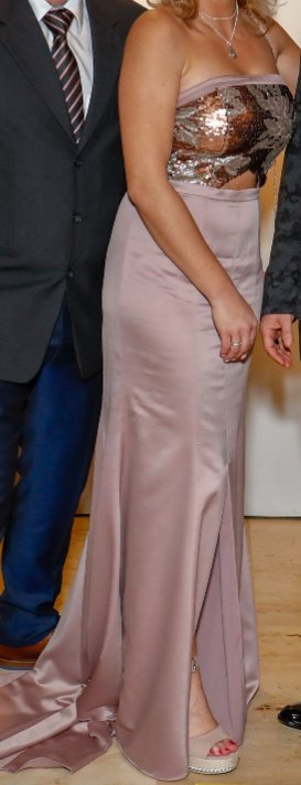 Besonderes Ballkleid - Abendkleid - altrosa
