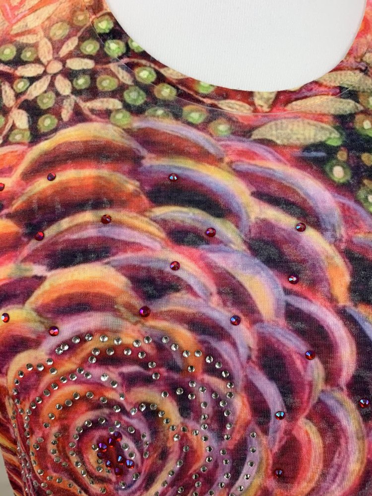 Buntes T-Shirt Bluhmod - Größe L