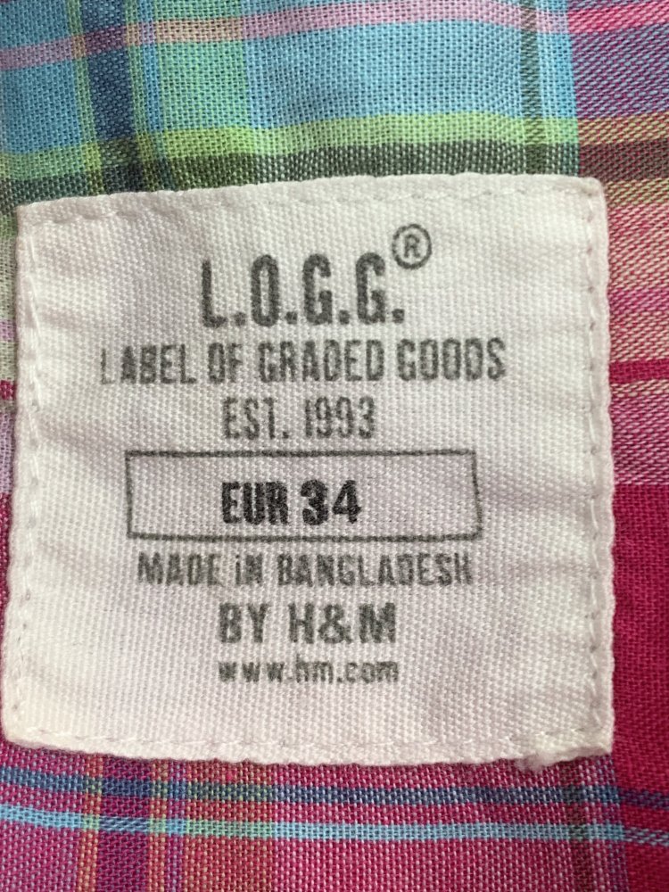 Pink bunte karierte H&M - Bluse - Größe 34