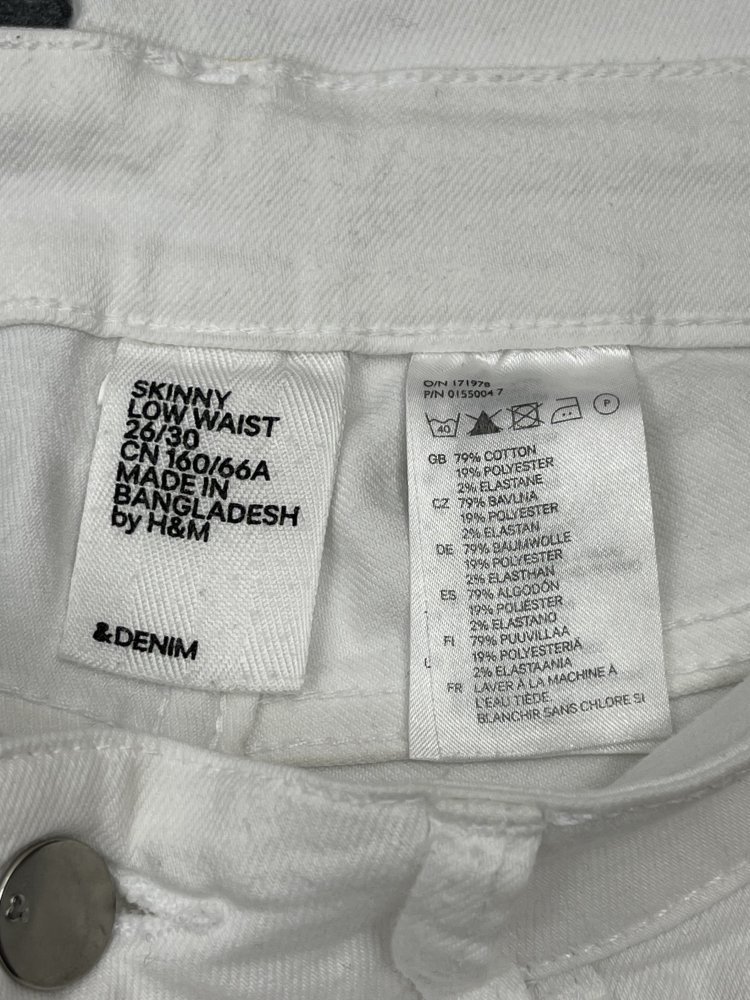 Weiße H&M Jeans - Größe 26
