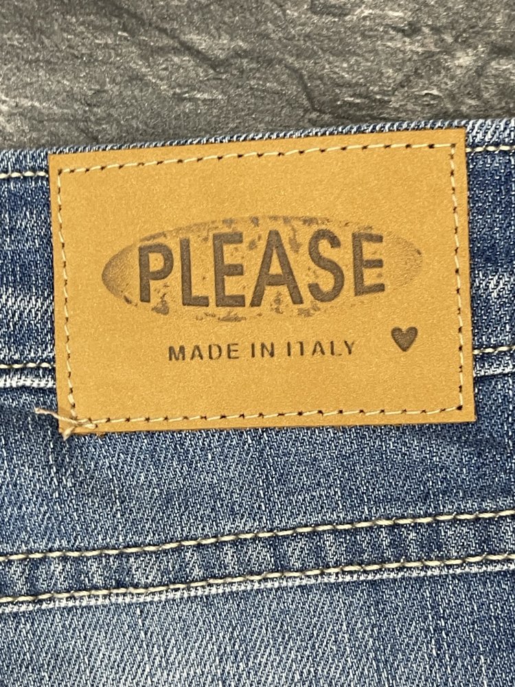 PLEASE Mini Jeansrock - Größe S