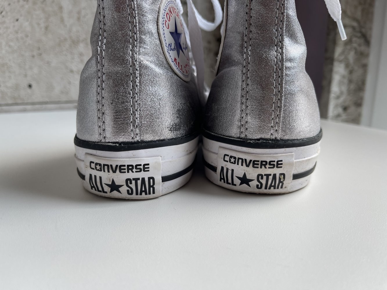 Silber farbige CONVERSE ALL STAR - Sneaker - Größe 37.5