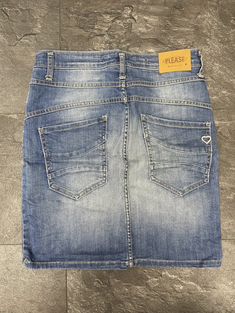 PLEASE Mini Jeansrock - Größe S