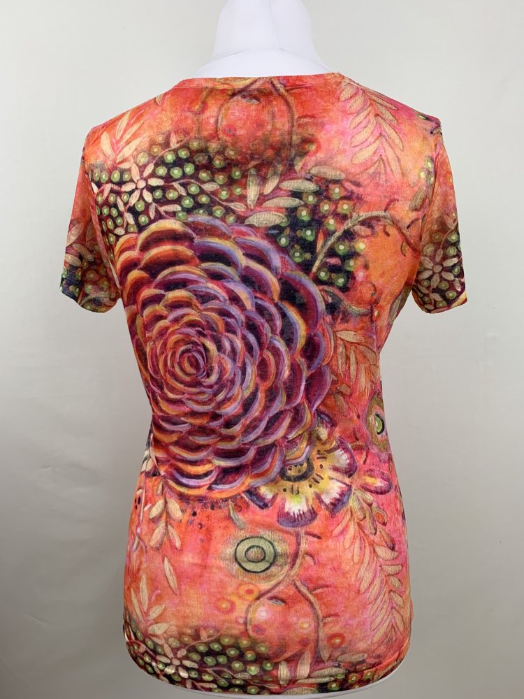 Buntes T-Shirt Bluhmod - Größe L