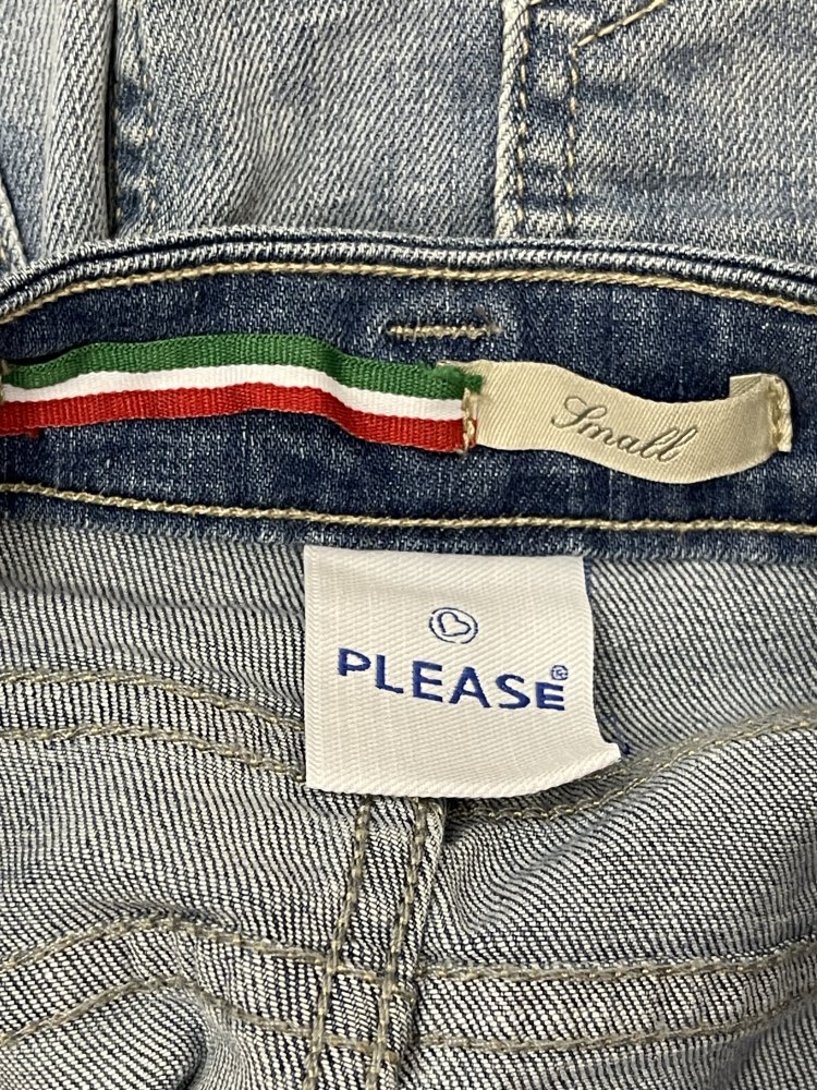 PLEASE Mini Jeansrock - Größe S