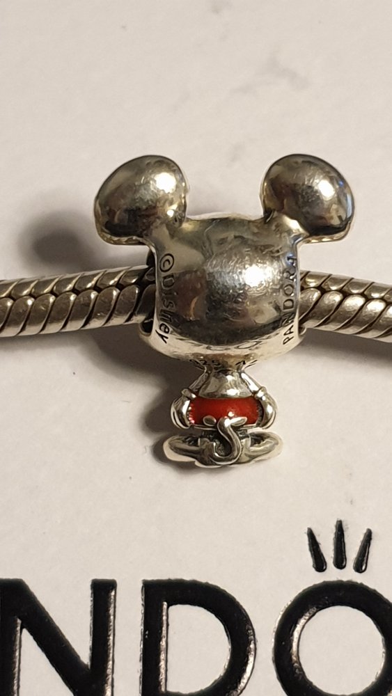 Pandora x Disney Micky Maus Rote Hose Charm, original, NEUWERTIG