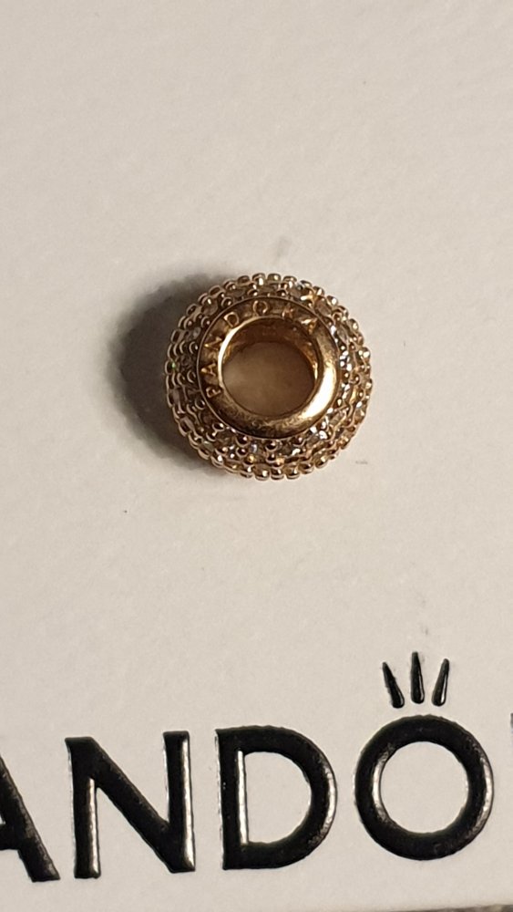 Pandora Rosé Pavé Kugel, Charm, original, NEUWERTIG