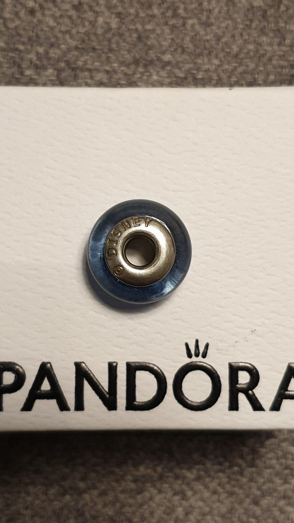 Pandora x Disney Murano-Glas-Charm blau Cinderella, original, glitzernd, leuchtet im Dunkeln, NEUWERTIG