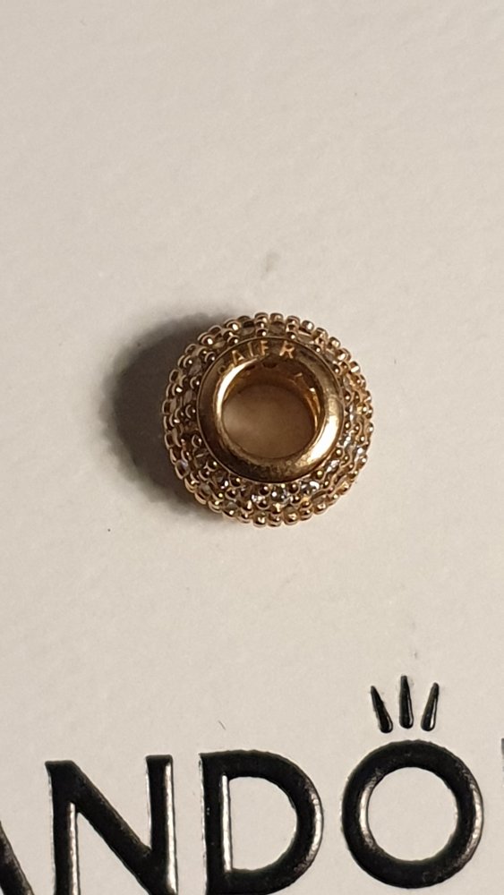 Pandora Rosé Pavé Kugel, Charm, original, NEUWERTIG