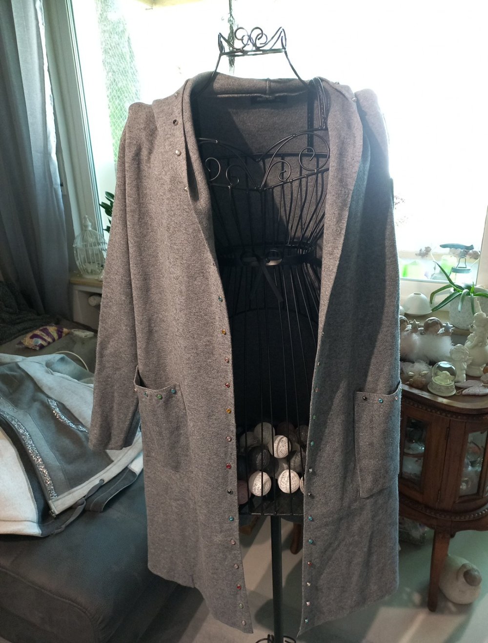 Schöner Strickmantel/Jacke gr L/XL