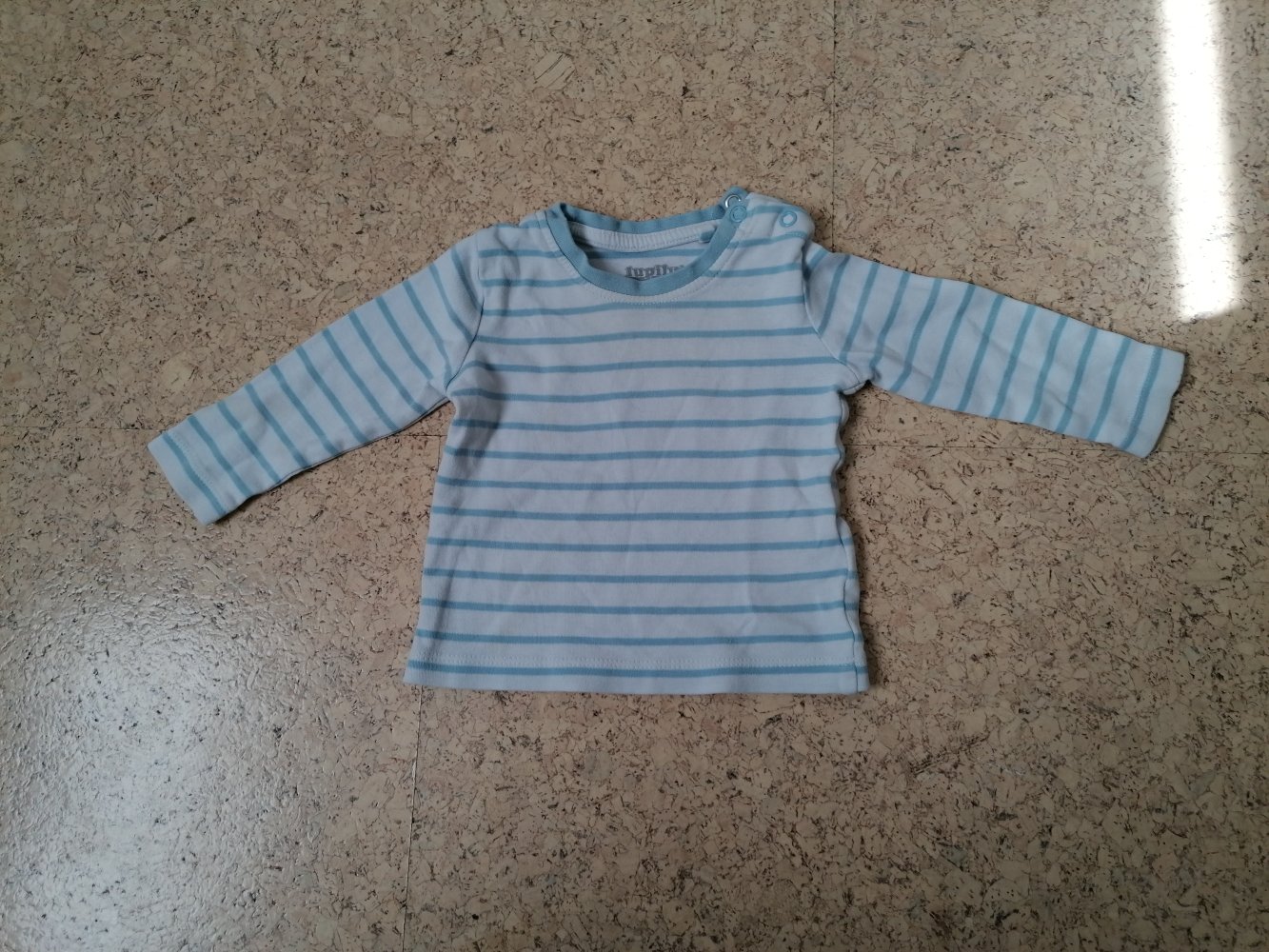  Langarmshirt, Gr. 62-68, Streifen, Basic