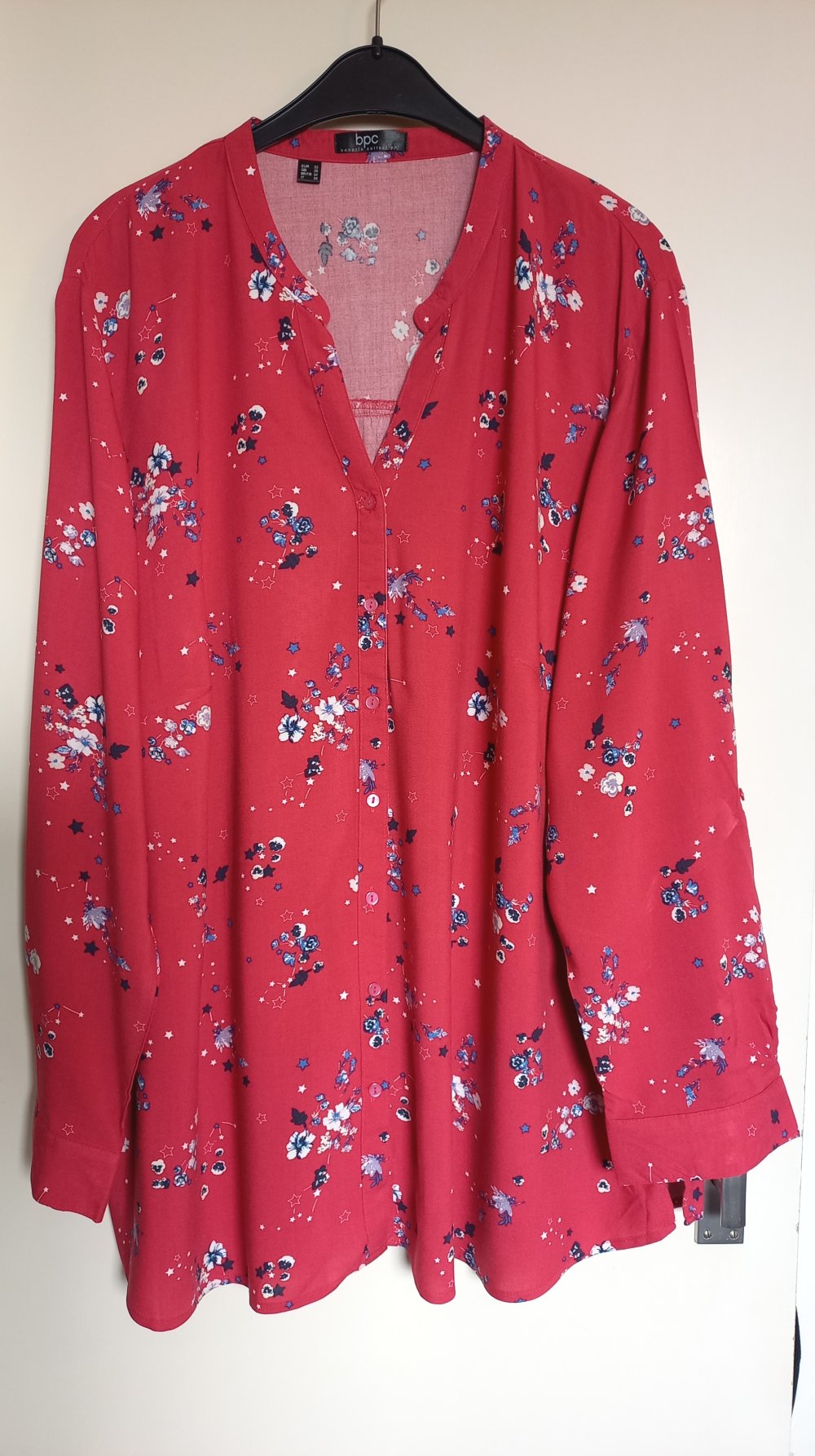 Longbluse rot Gr.52 NEU