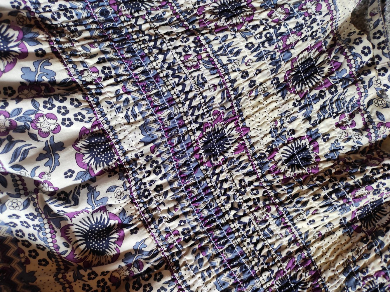 Maxikleid Gr. 42 Bohemian / Hippie Blumenmuster Kleid
