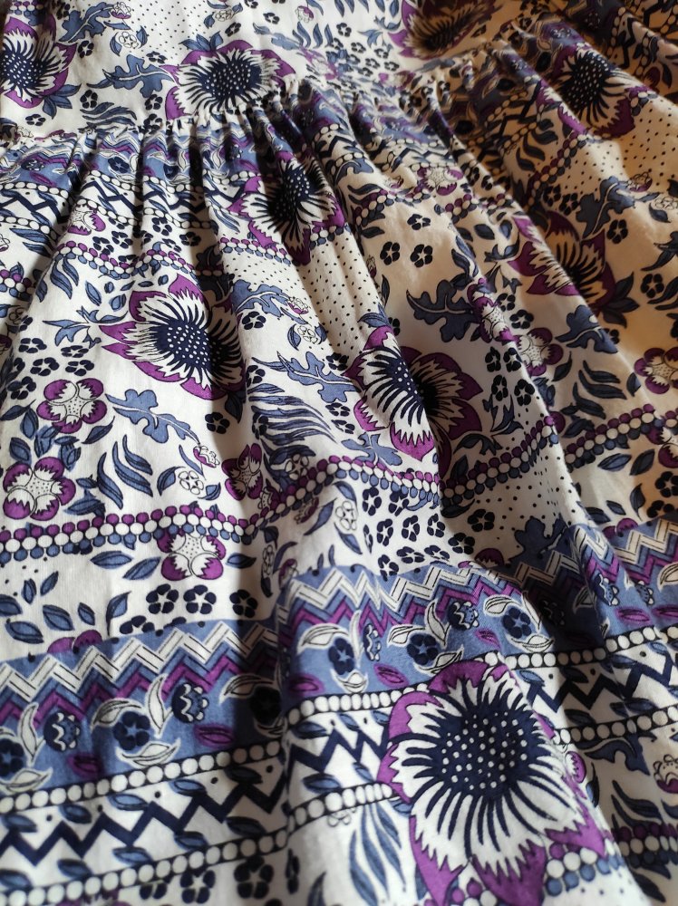 Maxikleid Gr. 42 Bohemian / Hippie Blumenmuster Kleid