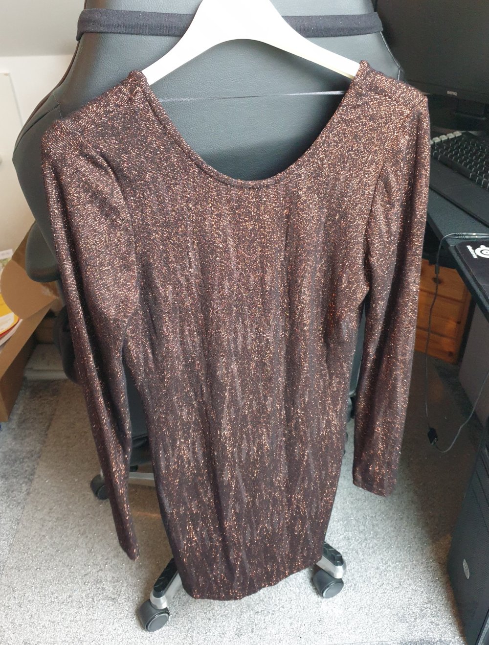 Vila Kleid Gr 38 Neu Bronze