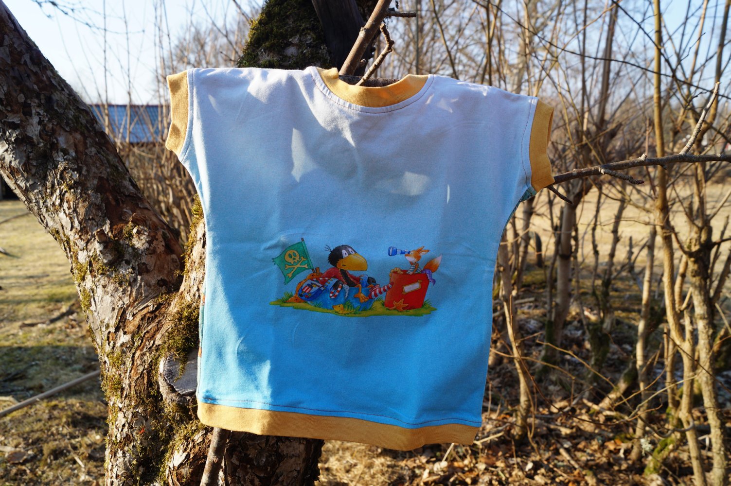 Rabe Socke T-Shirt Wendeshirt Gr. 80 86 egal wie rum Shirt