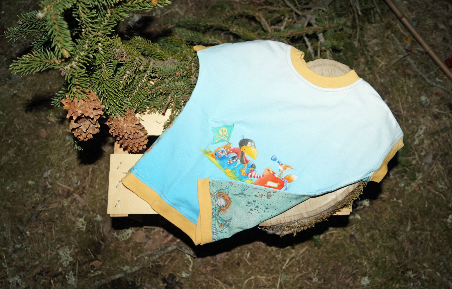 Rabe Socke T-Shirt Wendeshirt Gr. 80 86 egal wie rum Shirt