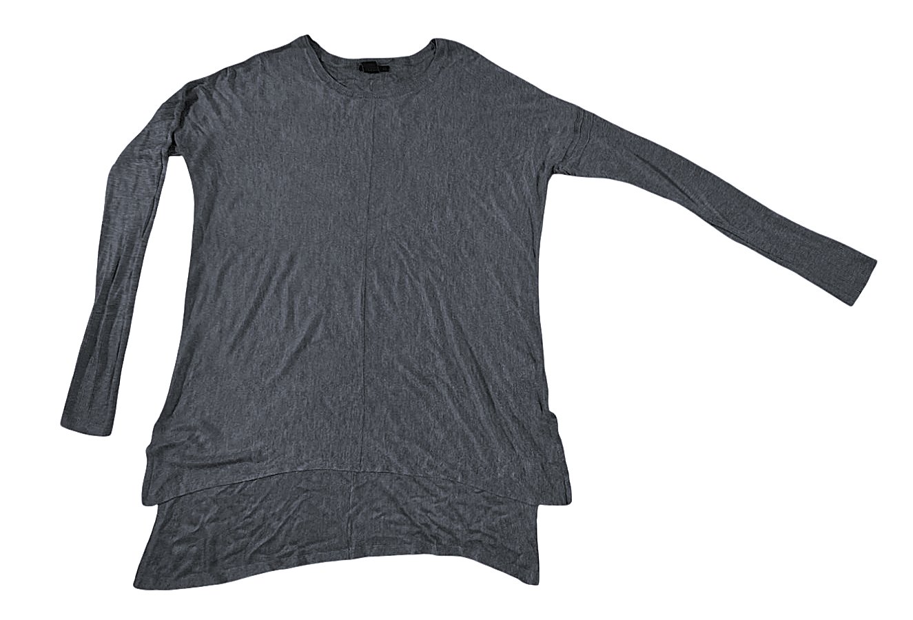  Damen Oberteil Longshirt Longsleeve Shirt Übergangsshirt von H&M in Gr. S – 36 / 38 grau