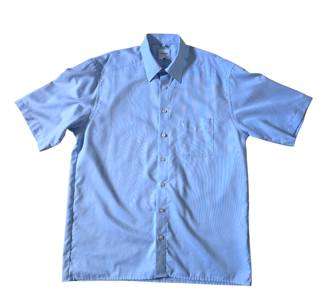Herren Hemd von Olymp in Gr. 42 / L Luxor hellblau kurzarm halbarm sehr guter Zustand 
