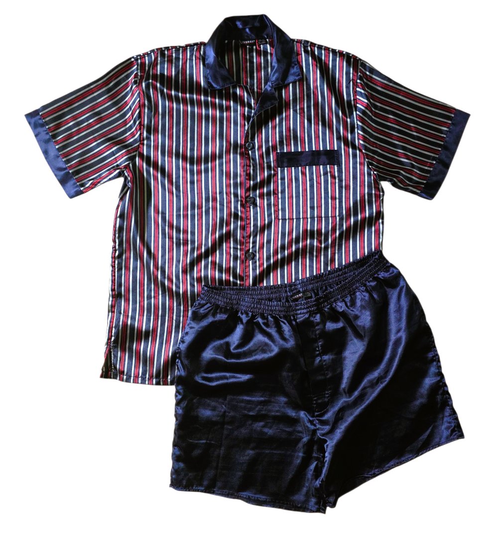 Herren kurzer Schlafanzug Nachtwäsche Pyjama Shorty von Livergy Gr. XL – 56 / 58 