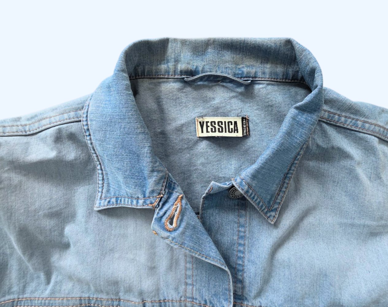 Damen Jeans Jacke Jeansjacke Jeanshemd Hemd von Yessica in Größe 46 / L in blau 