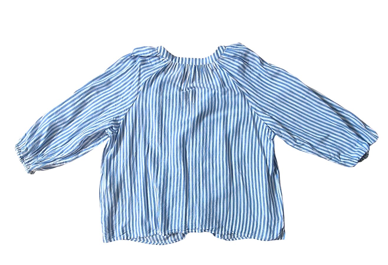 Damen Bluse Tunika Shirt Von FBSister in Gr. XL guter Zustand in weiß-blau 