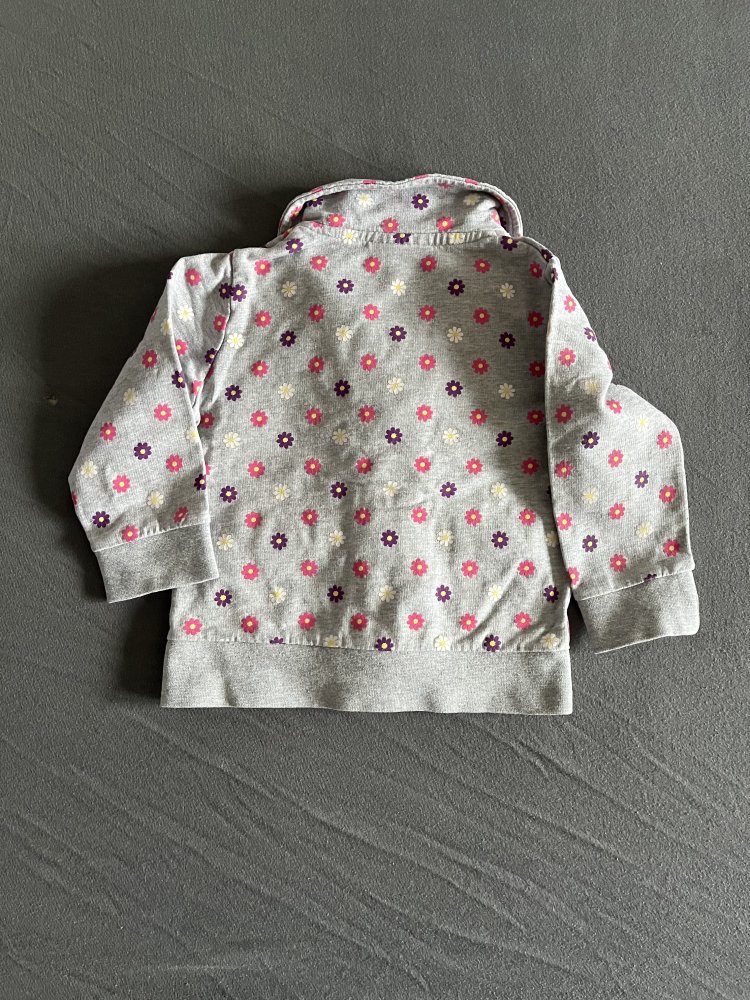 Sweatjacke für Mädchen mit Blümchenmuster