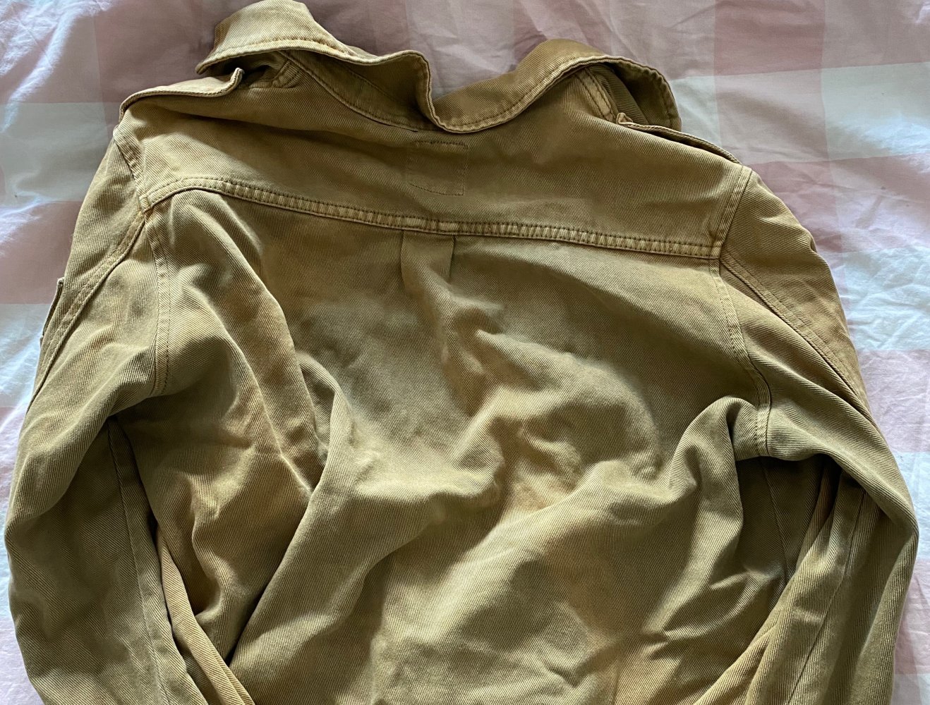 Jeansjacke von Review, leichte Batik-Optik