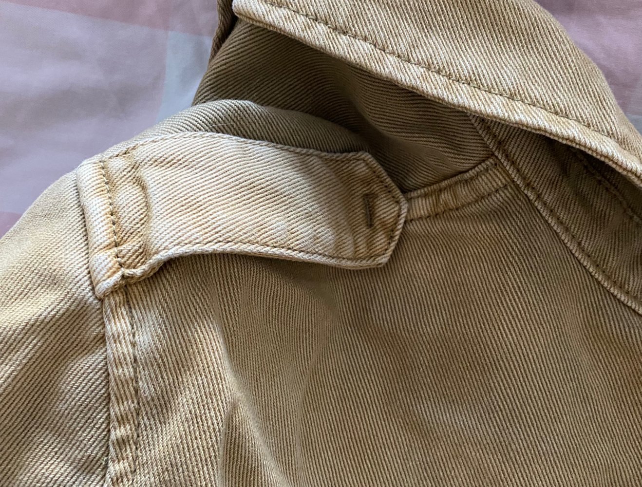 Jeansjacke von Review, leichte Batik-Optik