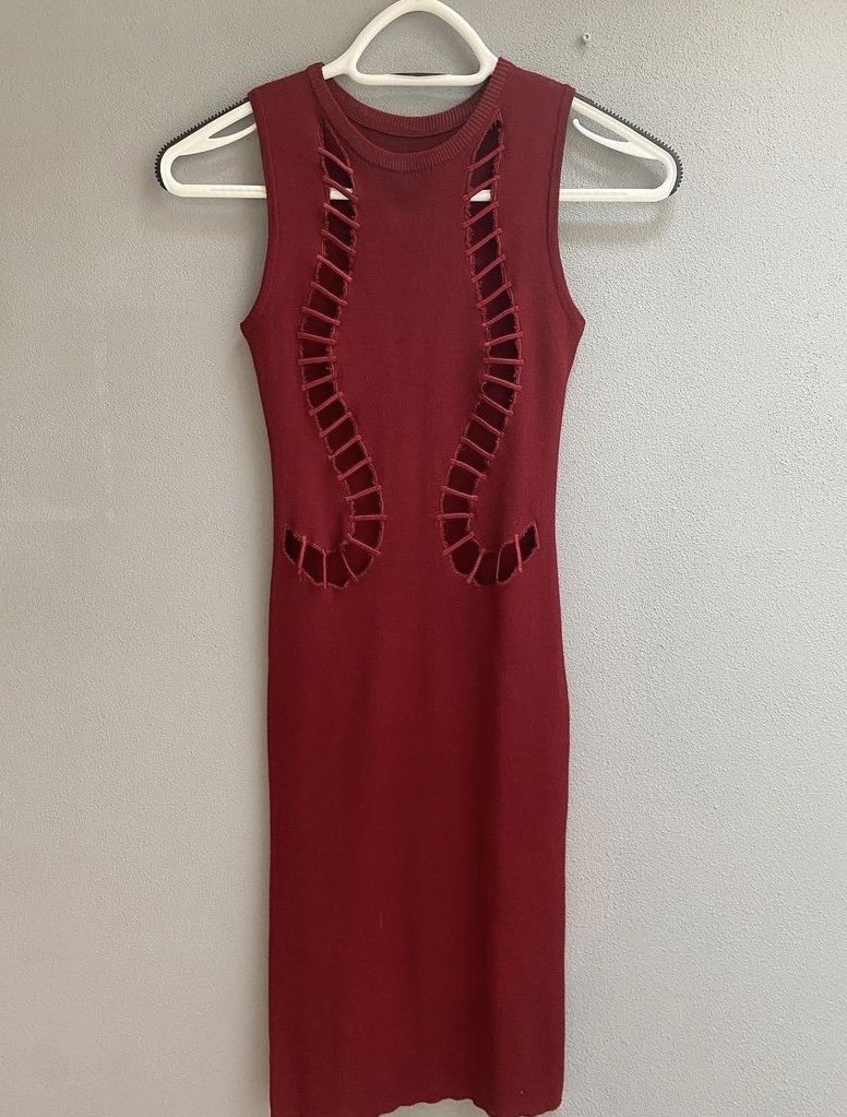 Rotes Schlauchkleid