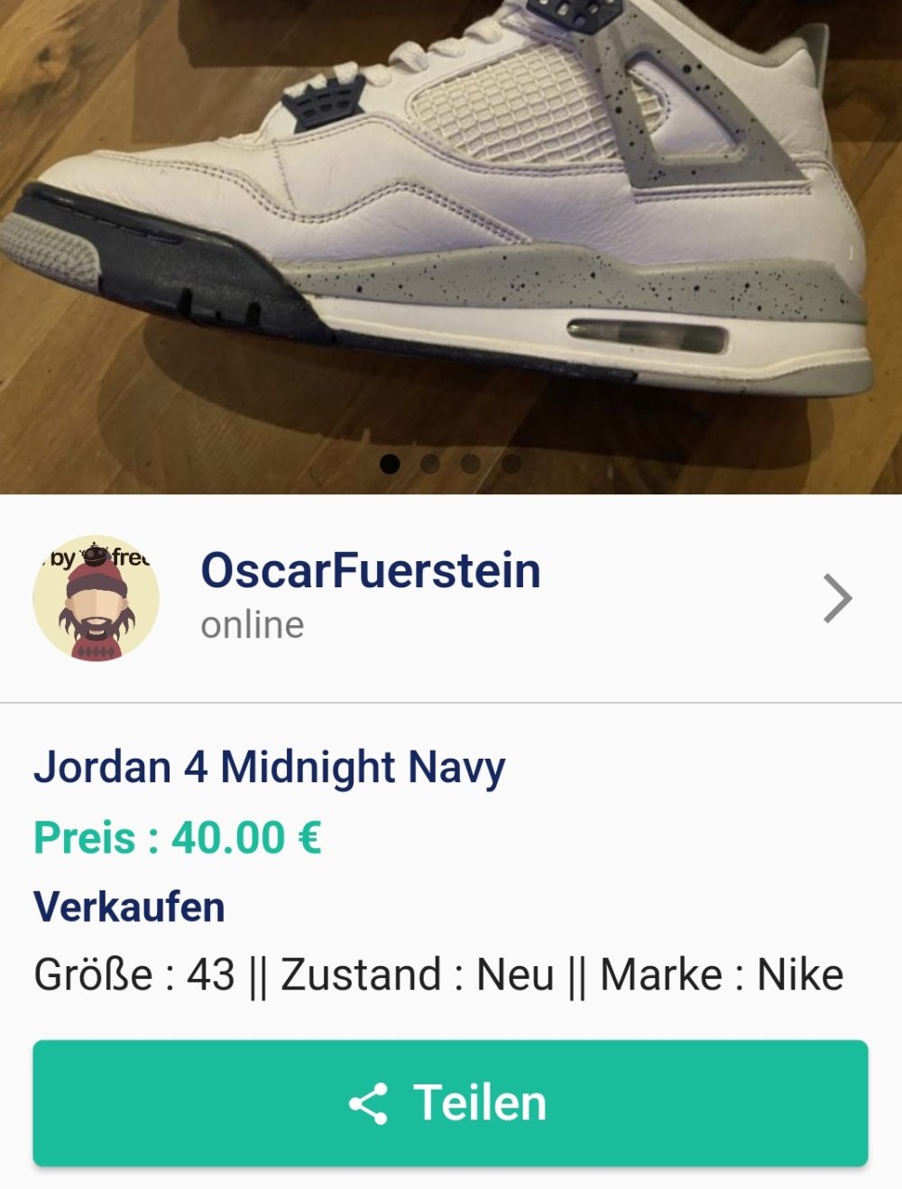 Jordan 4 Midnight Navy