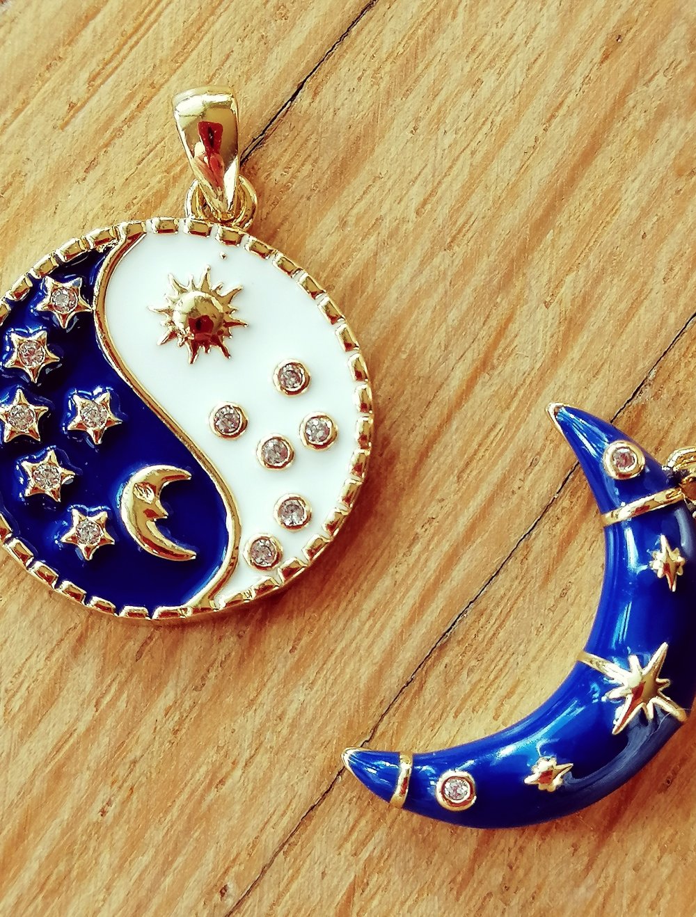 Kette Edelstahl Emaille Zirkonia