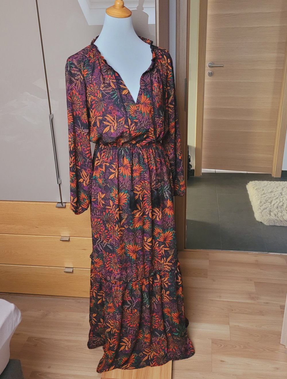 H&M maxikleid s 36 blumenmuster neu