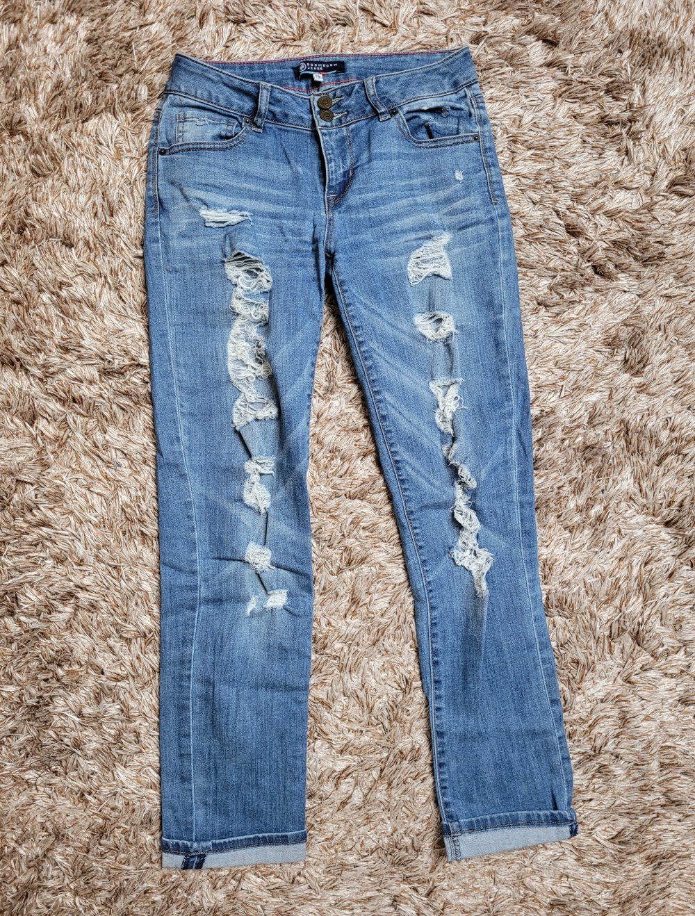 boomboom jeans ripped used