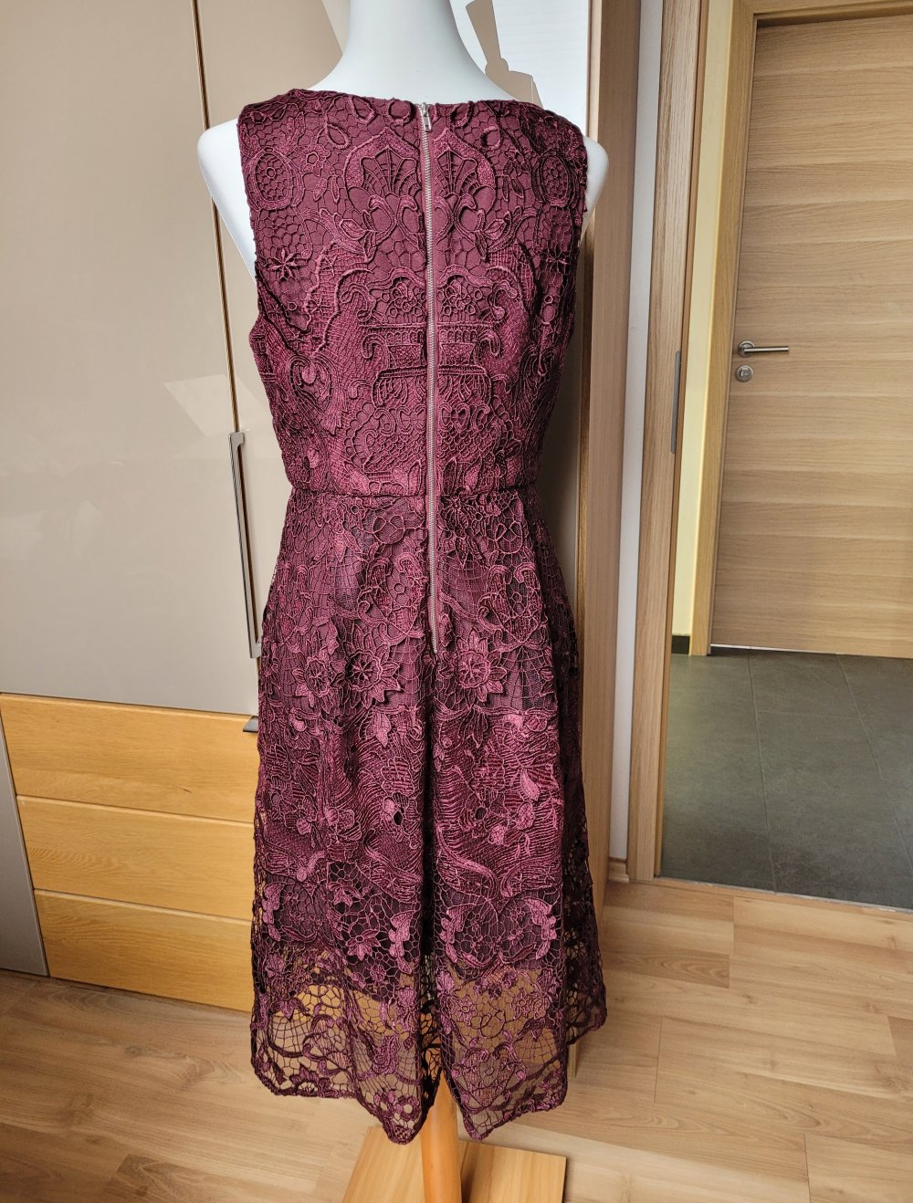 lawrence grey kleid midikleid spitzenkleid m 38