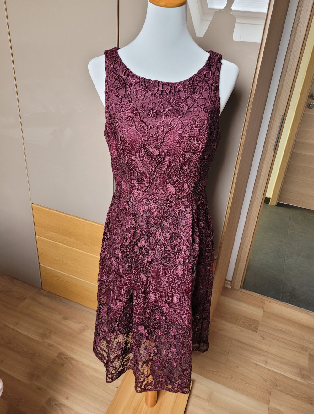 lawrence grey kleid midikleid spitzenkleid m 38
