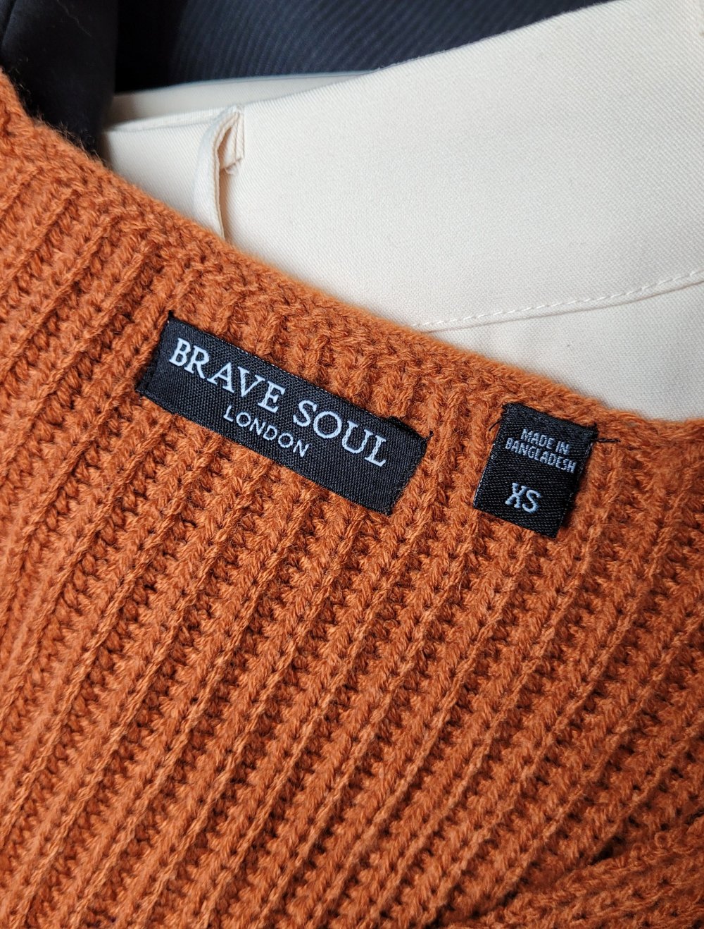 Brave soul strickkleid xs orange neu