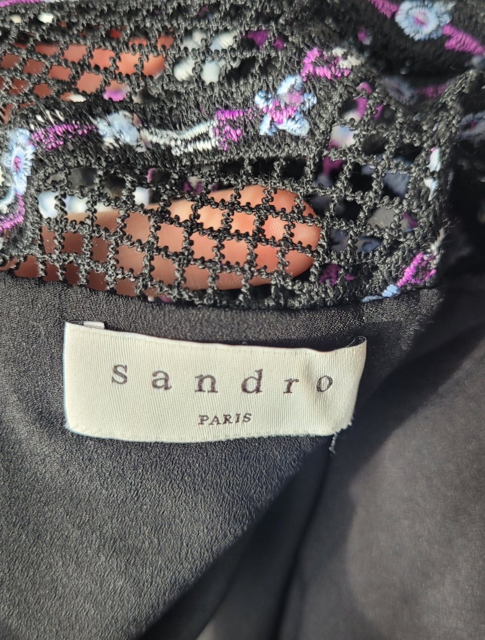 Sandro kleid Minikleid spitzenkleid s muster