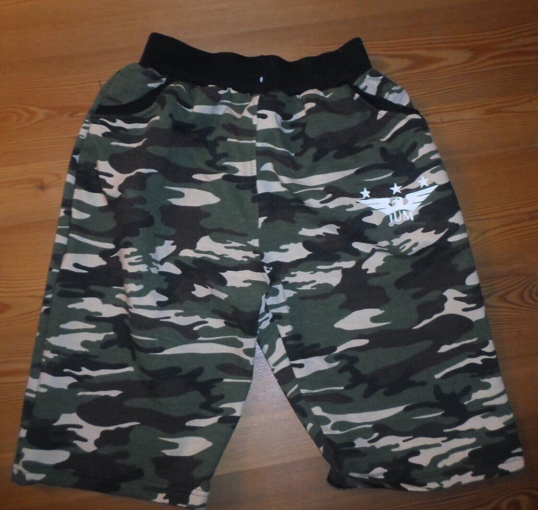 Herren Jogger Shorts Hose Bermuda Fitness Sporthose Gr. S M 44 46 Tarn-Look grün