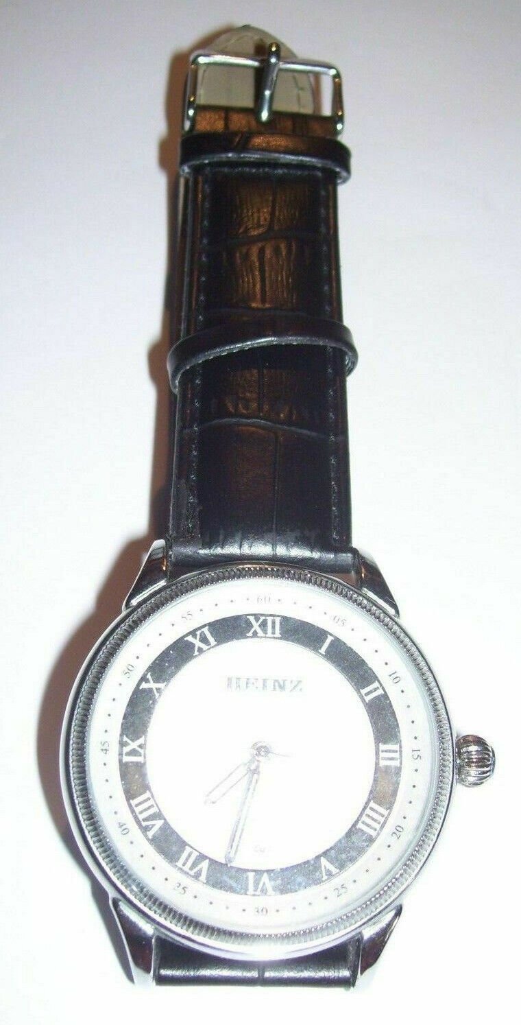 Herren Watch Armbanduhr Longhill neu schwarzes Armband waterresistant