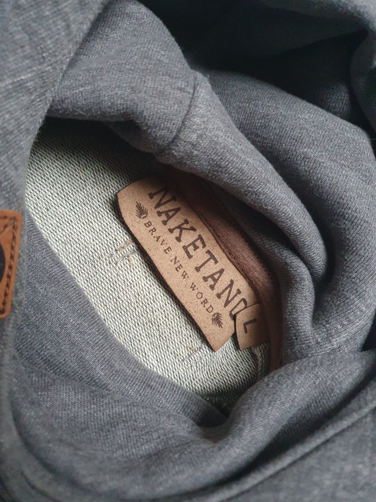 Naketano Pulli Pullover Hoddie Kapuze grau L NEU