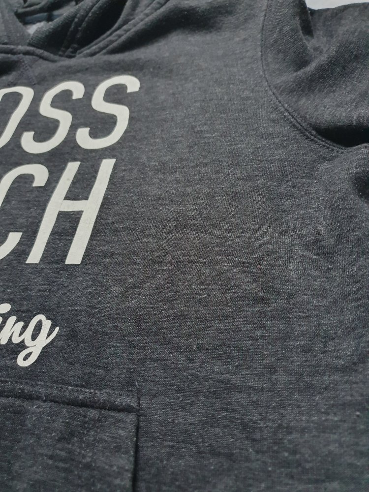 Crosshatch Kapuze Pulli Pullover L in grau meliert