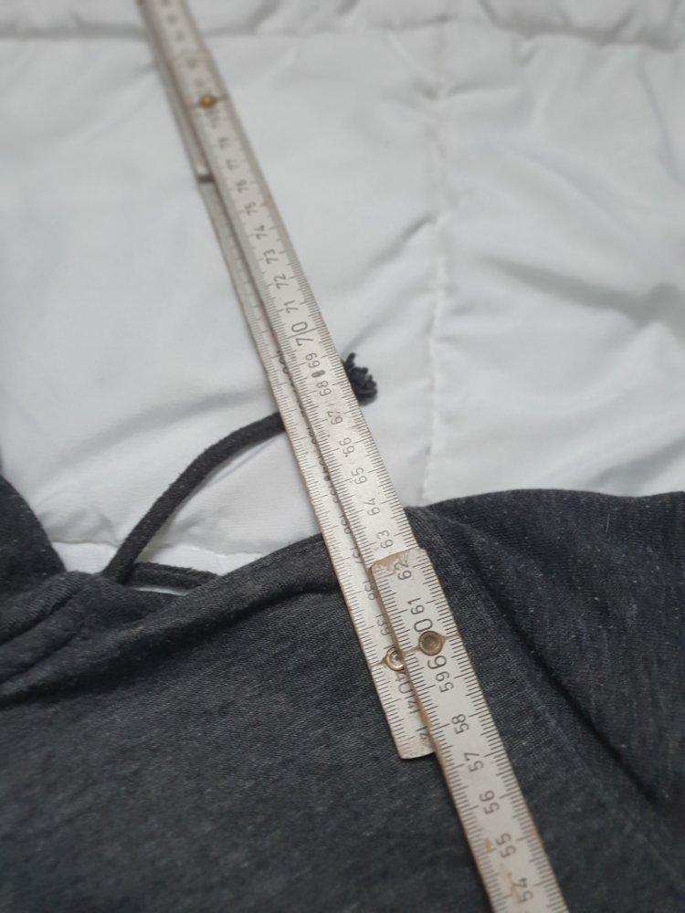 Crosshatch Kapuze Pulli Pullover L in grau meliert