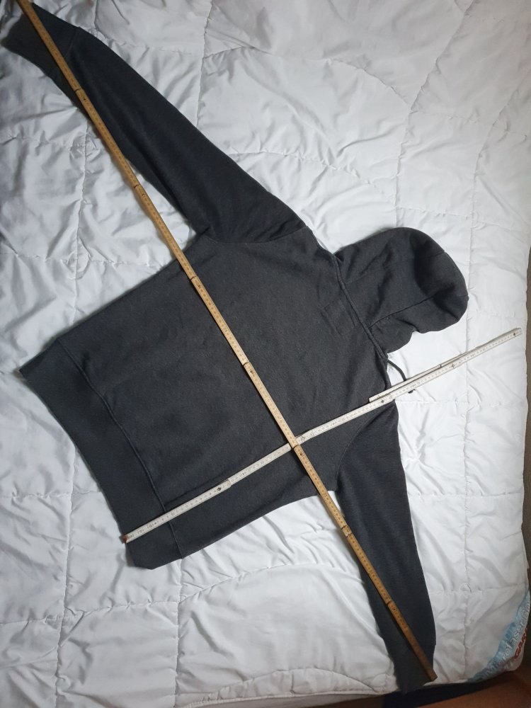 Crosshatch Kapuze Pulli Pullover L in grau meliert