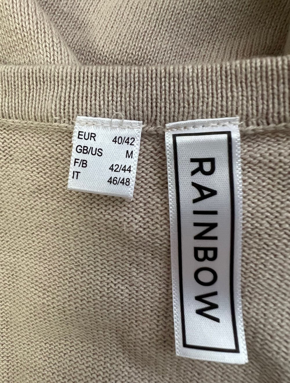 Long Weste beige Gr. 40/42