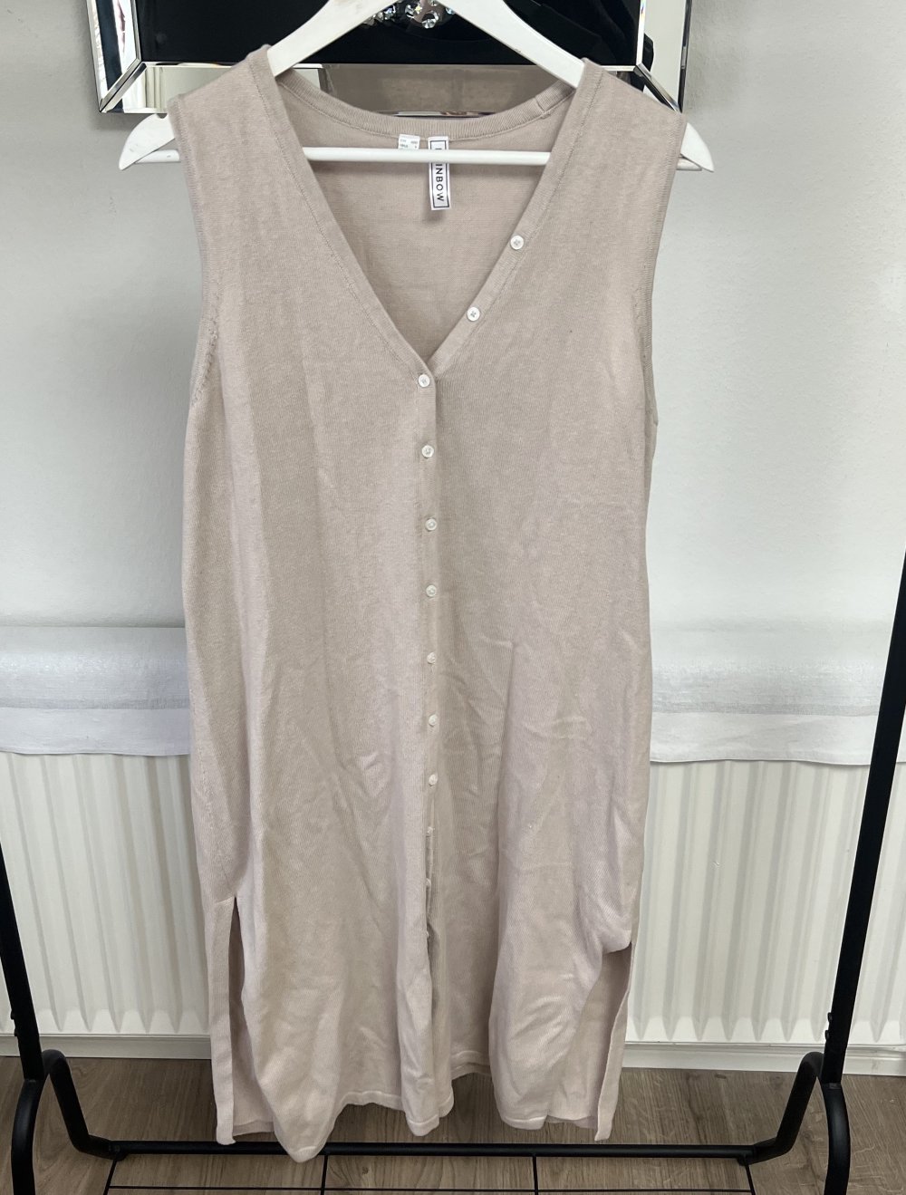 Long Weste beige Gr. 40/42