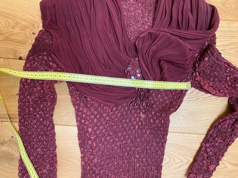 Kleid mit Pailletten und Perlen Marke georges barkel paris Größe 38 Vintage