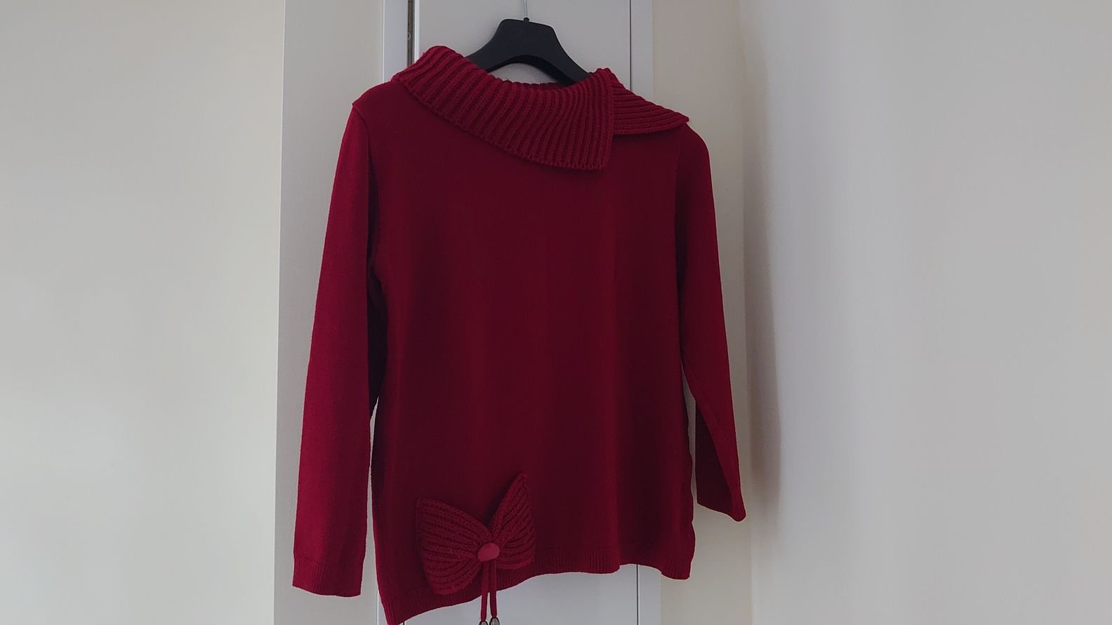 Pullover Vintage retro rot Schleife Größe xl